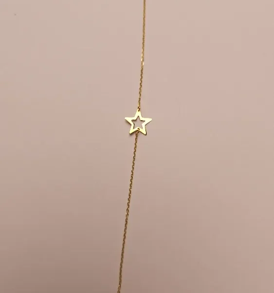 18K Gold Star Bracelet