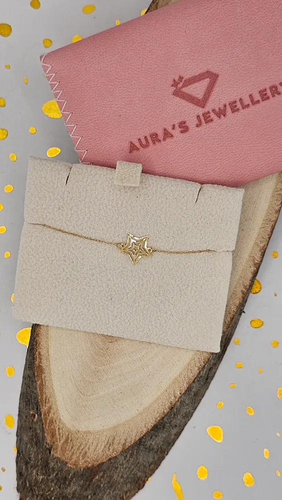 18 Carat Gold Star Bracelet