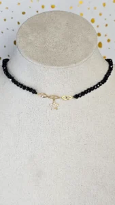 18K Gold Star Pendant Choker Necklace