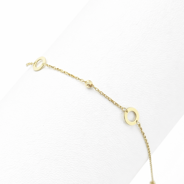 18k gold bracelet, tulip jewelry, minimalist gold bracelet, solid gold flower bracelet.