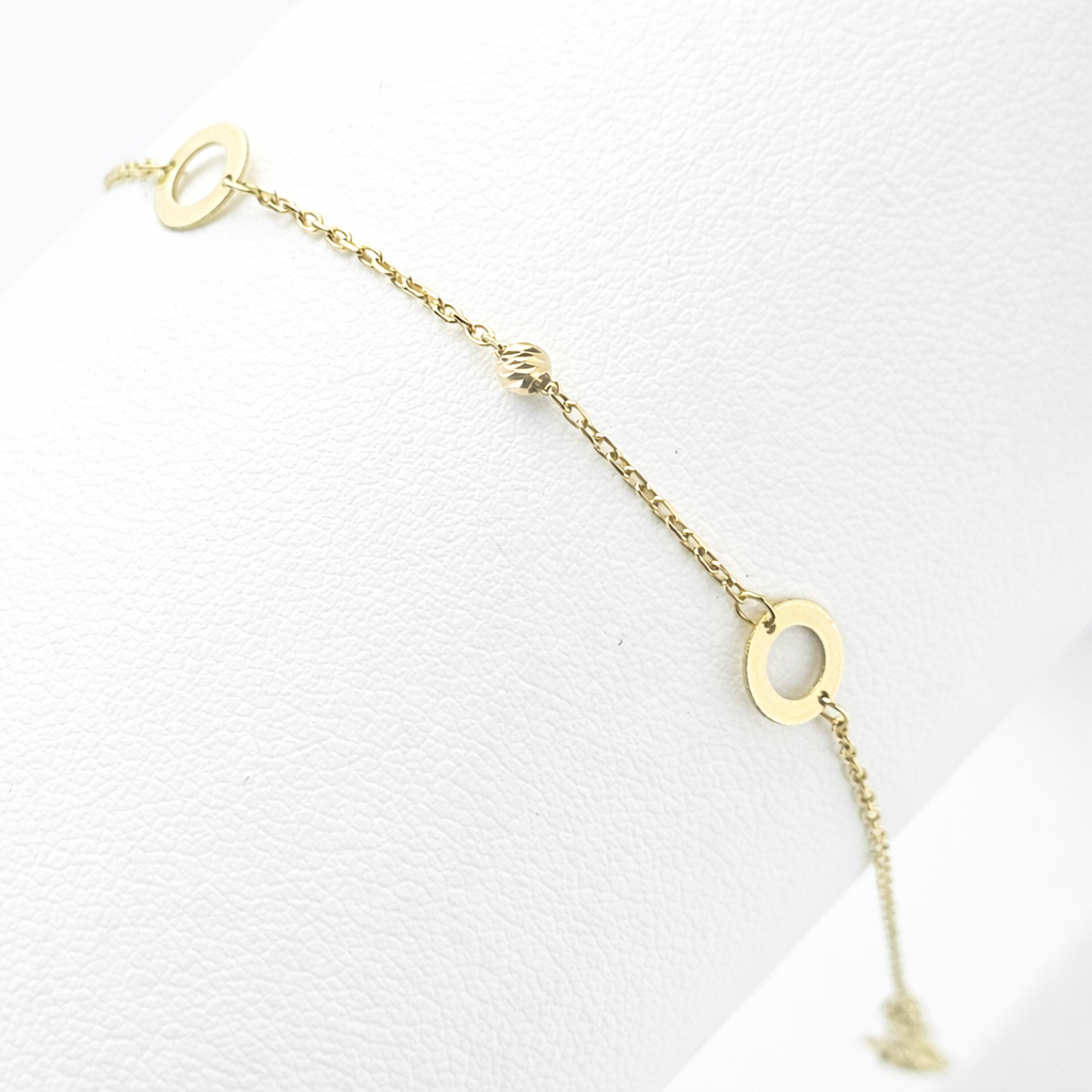 18k gold dual oval bracelet – minimalist fine jewelry