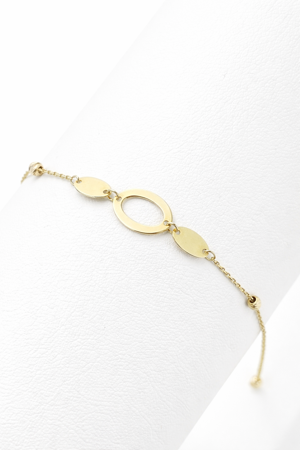 18k gold oval link minimalist bracelet