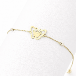 18k gold butterfly bracelet