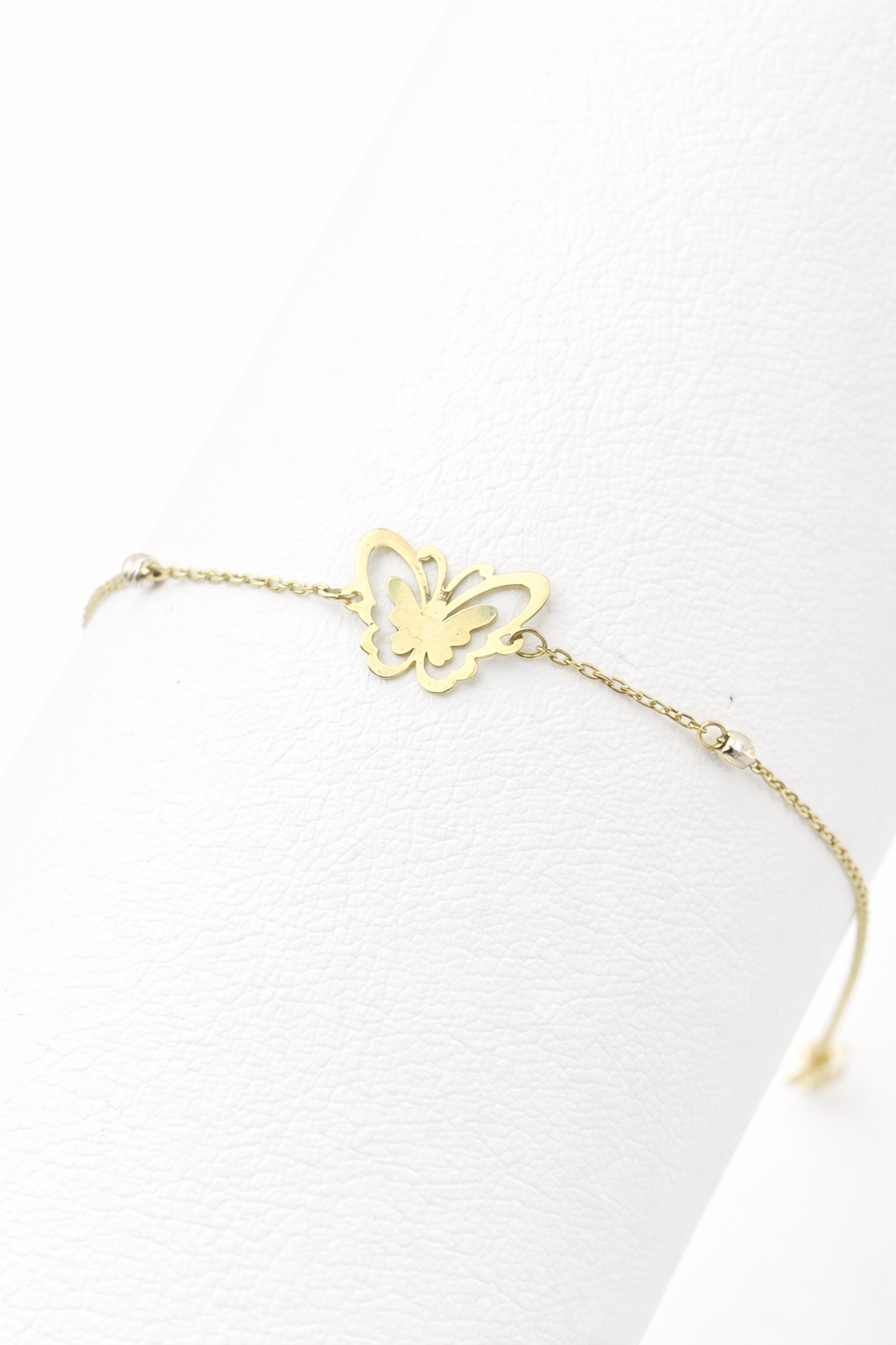 18k gold butterfly bracelet