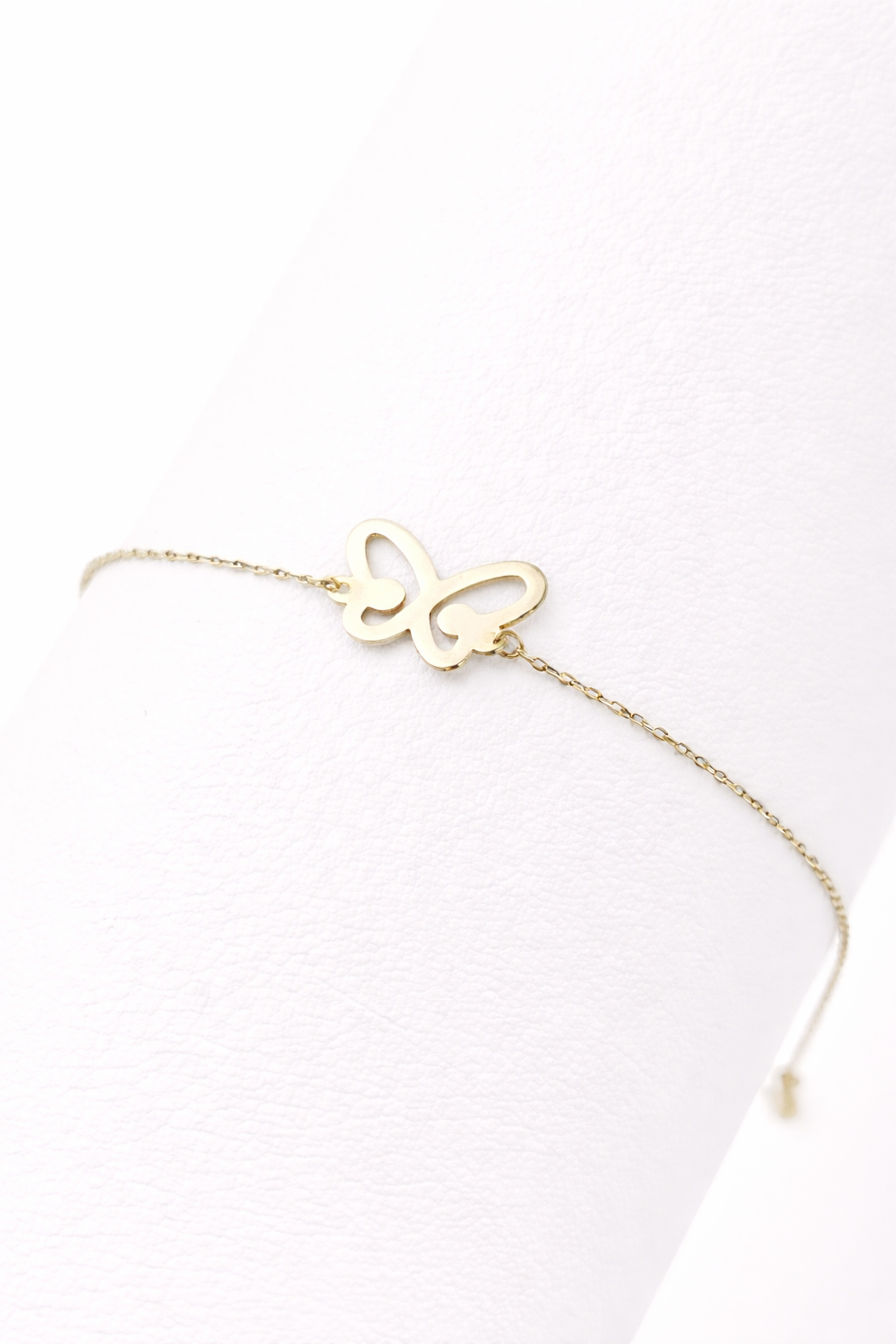18k gold butterfly bracelet minimalist design