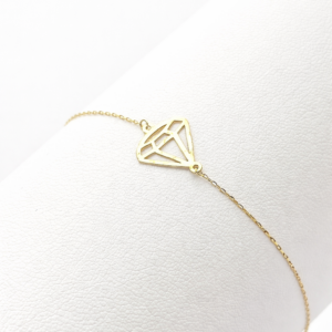 18k gold diamond bracelet minimalist design