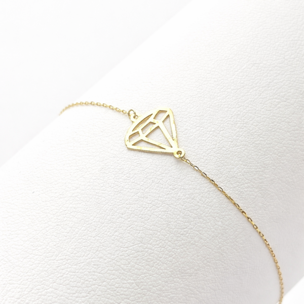18k gold diamond bracelet minimalist design