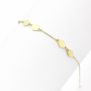 18k gold geometric link bracelet