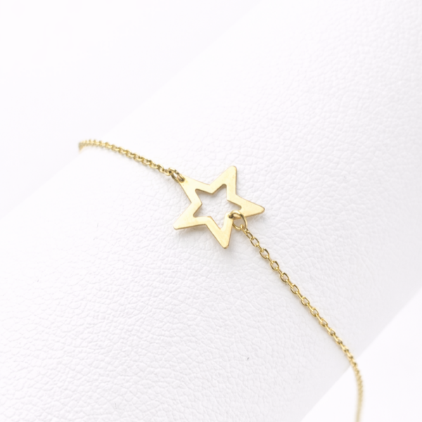 18k gold star bracelet